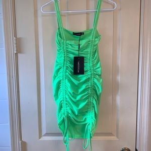 🆕 PLT lime neon green dress